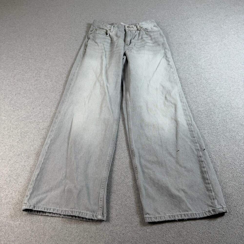 BDG Jeans Womens 26 Gray Light Wash High Rise Wide Leg Relaxed Cotton Denim Y2K